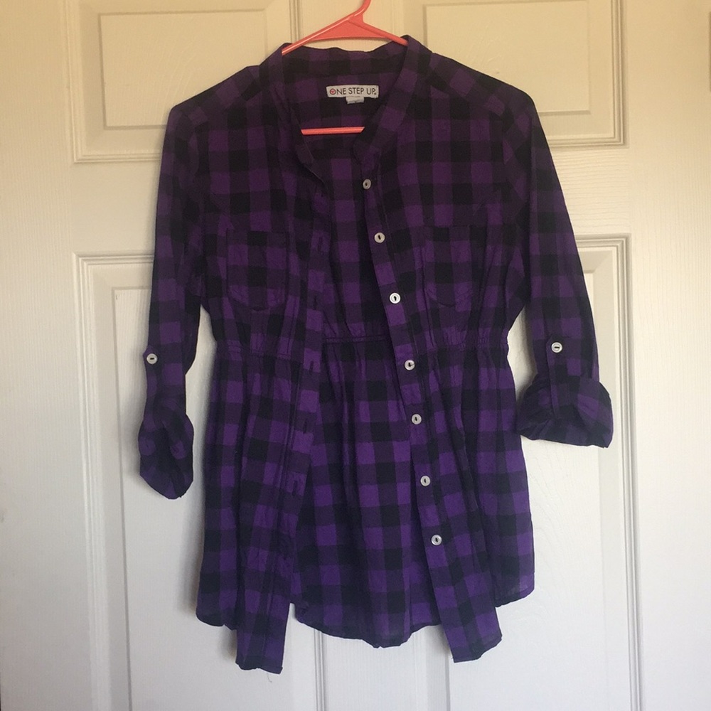 Purple and black flannel